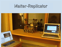 Tablet Screenshot of matter-replicator.com